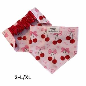 Pink Cherry Dog Bandana